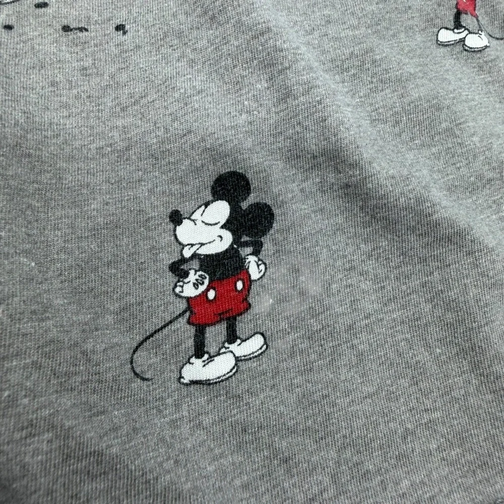 Disney Mickey‎ Mouse Lounge Shorts Gray All Over Print Sleepwear Youth Medium